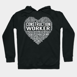 Construction Worker Heart Hoodie